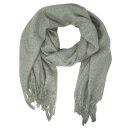 Derhy Damen Schal Demoiselle, Schal mit Fransen, grau
