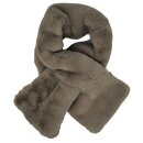 Derhy Damen Schal Derniere, Felloptik, kuschelig weich, beige (light grey)