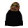 Pepaloves Damen M&uuml;tze mit Bommel 108008, schwarz/bunt, one size