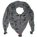 PIECES Damen Tuch Jismo Scarf,  grau gemustert (high rise)