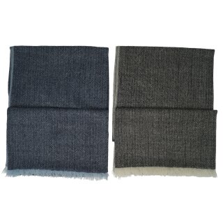 Boldog &amp; Laube Herren Schal W-225, mit Fischgr&auml;tmuster, one size