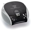 Lenco SCD-24 Stereo UKW-Radio mit CD-Player (Schwarz/Silber)