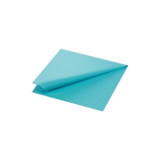 Duni Zelltuchservietten 33 x 33 cm 3-lagig 1/4 Falz 250 St&uuml;ck mint blue - 4 St&uuml;ck