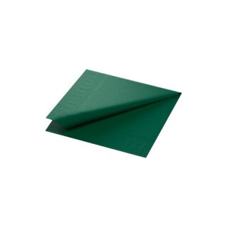Duni Zelltuchservietten 33 x 33 cm 3-lagig 1/4 Falz 250 St&uuml;ck j&auml;gergr&uuml;n - 4 St&uuml;ck
