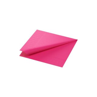 Duni Zelltuchservietten 33 x 33 cm 3-lagig 1/4 Falz 250 St&uuml;ck fuchsia - 4 St&uuml;ck