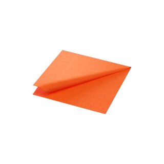 Duni Zelltuchservietten 33 x 33 cm 3-lagig 1/4 Falz 250 St&uuml;ck Sun Orange - 4 St&uuml;ck
