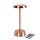 Duni LED Lampe kabellos Nour 26,3 x &Oslash; 11,9 cm 14 Std. Ros&eacute;gold