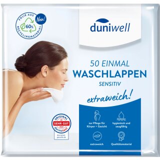 Duni Einmal Waschlappen sensitiv Wei&szlig;