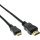 InLine&reg; HDMI Mini Kabel, High Speed HDMI&reg; Cable, Stecker A auf C, verg. Kontakte, schwarz, 2,5m