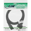 InLine&reg; Netzkabel, Schutzkontakt gerade auf Kaltger&auml;testecker C13, 3m, schwarz
