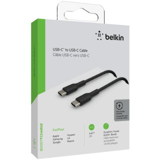 Belkin USB-C/USB-C Kabel PVC, 2m, schwarz