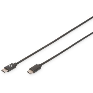 DIGITUS USB Type-C 2.0 Anschlusskabel St/St 1.0m schwarz