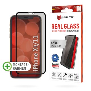 DISPLEX Privacy Glass 3D f&uuml;r Apple iPhone Xr/11, Black