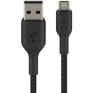 Belkin Micro-USB-Kabel ummantelt, 1m, schwarz