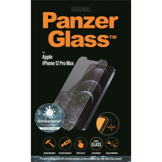PanzerGlass iPhone 12 Pro Max Antibakt., Standard Fit