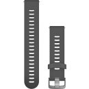 Garmin Ersatzarmband 20mm Silikon Grau/Schiefergrau Schnalle