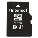 Intenso 8GB microSDHC Class 10 + SD-Adapter