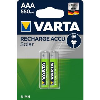 VARTA RECHARGE ACCU Solar AAA 550mAh Blister 2