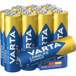 VARTA Longlife Power, Batterie, AA, Mignon, 1,5V, 12Stk