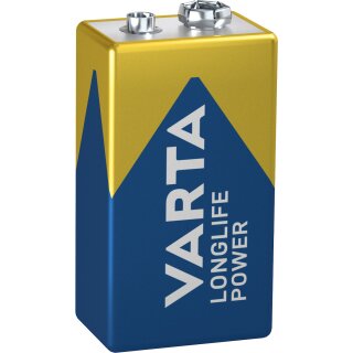 VARTA Longlife Power, Batterie, 9V, E-Block