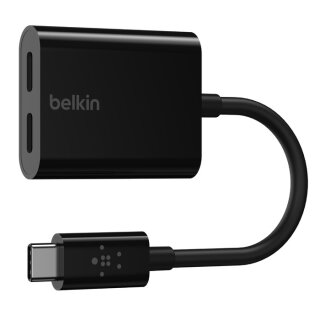 Belkin RockStar USB-C Audio- und Ladeadapter, schwarz