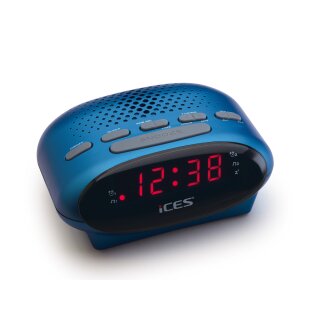 Lenco ICR-210 FM-Uhrenradio &amp; Radiowecker (Blau)