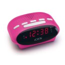 Lenco ICR-210 FM-Uhrenradio &amp; Radiowecker (Pink)