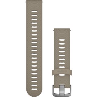 Garmin Schnellwechsel-Armband 20mm Silikon Sandstein/Silber